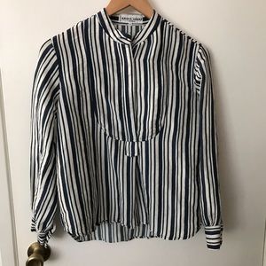 Apiece Apart silk and linen striped top